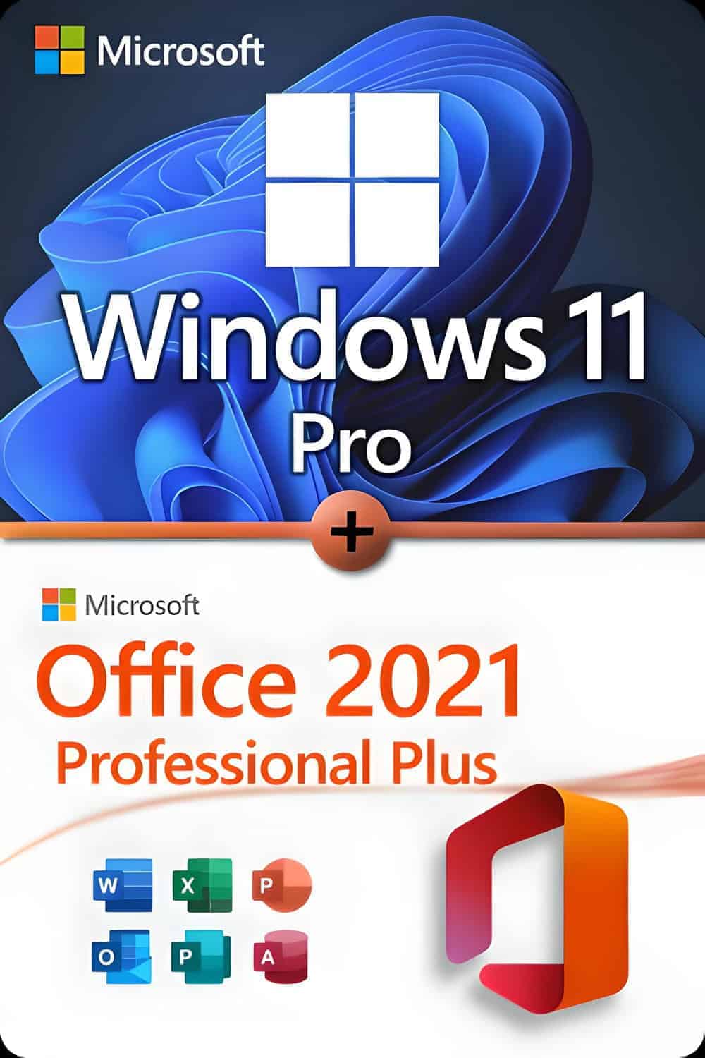 Microsoft Windows 11 Professional + Microsoft Office 2021 Professional Plus Licencia para 3 dispositivos