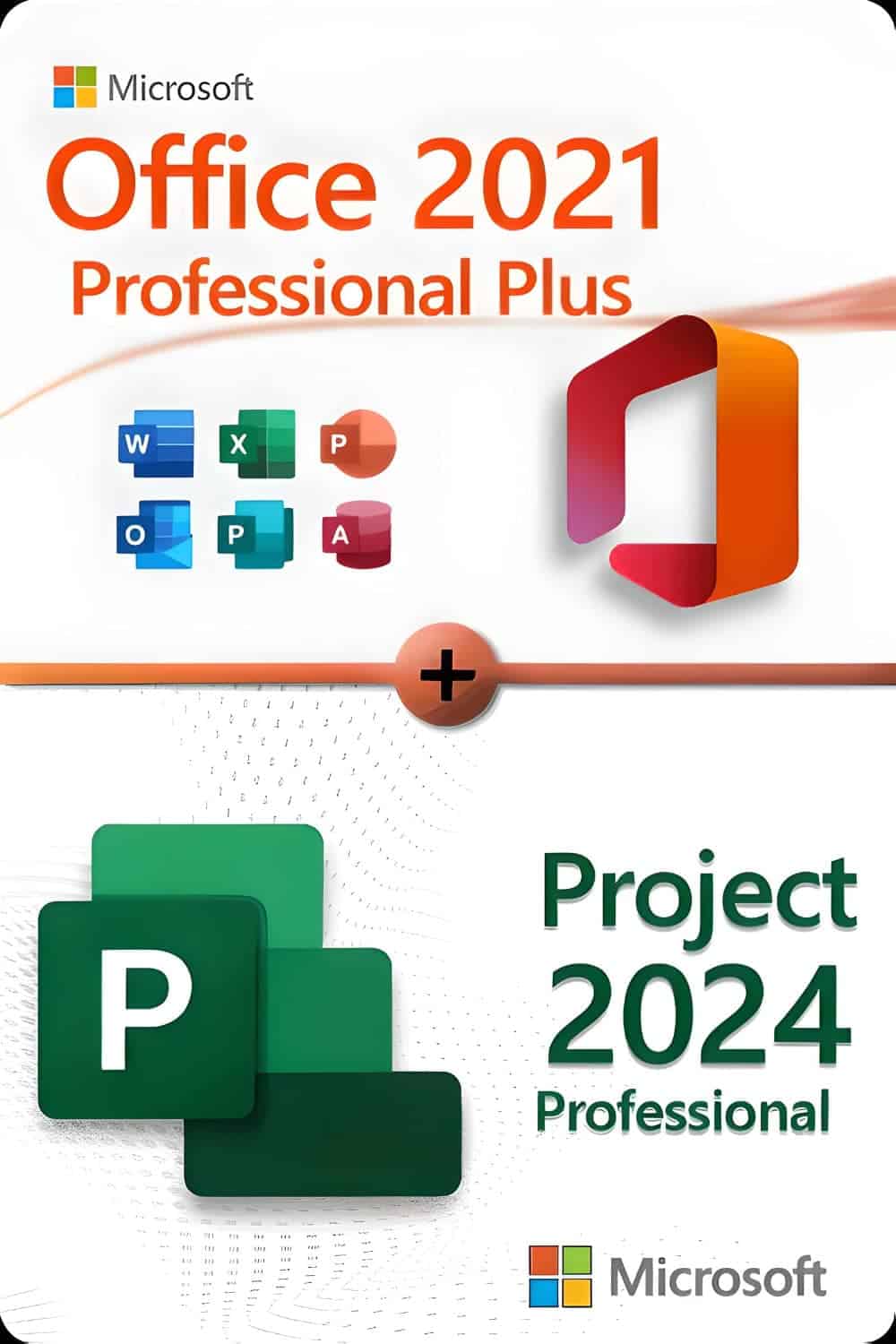 Microsoft Office 2021 Professional Plus + Microsoft Project 2024 Professional Licencia para 3 dispositivos