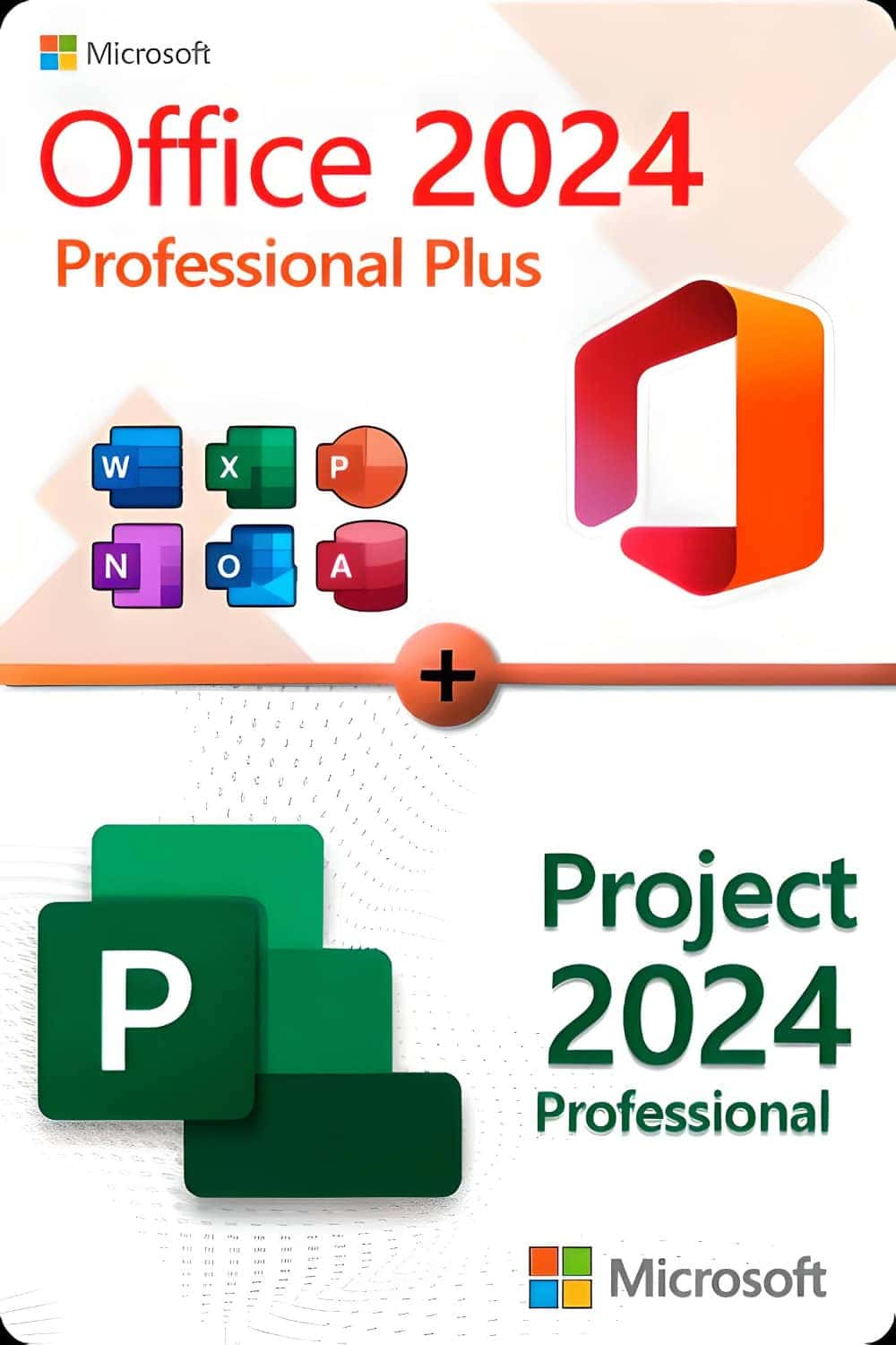 Microsoft Office 2024 Professional Plus + Microsoft Project 2024 Professional Licencia para 3 dispositivos