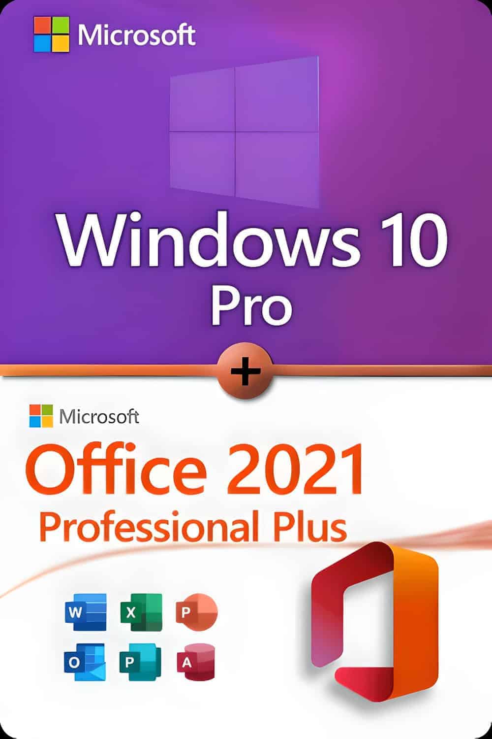 Microsoft Windows 10 Professional + Microsoft Office 2021 Professional Plus Licencia para 3 dispositivos